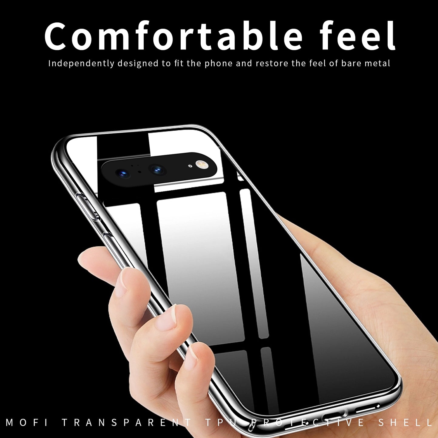 Google Pixel 8 Clear TPU Case - Ultra-Thin, Shockproof, Anti-Yellowing Transparent Soft Protective Cover with Precise Cutouts, Scratch Resistance & Lightweight Design