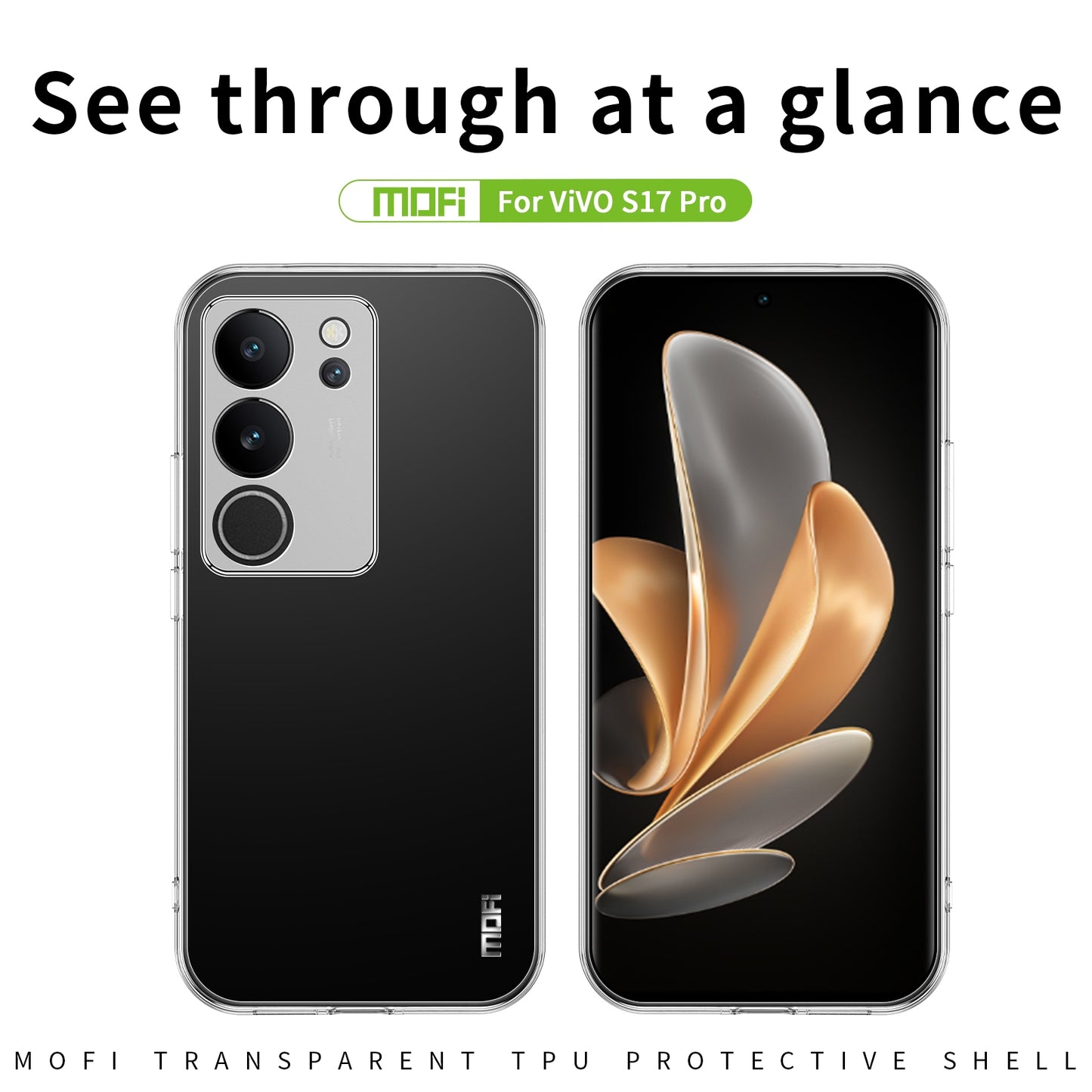 vivo S17 Pro Clear TPU Case - Ultra-Thin, Shockproof, Anti-Yellowing Transparent Soft Protective Cover with Precise Cutouts, Scratch Resistance & Lightweight Design