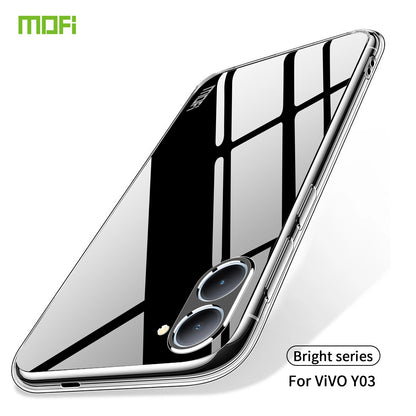 vivo Y03 Clear TPU Case - Ultra-Thin, Shockproof, Anti-Yellowing Transparent Soft Protective Cover with Precise Cutouts, Scratch Resistance & Lightweight Design