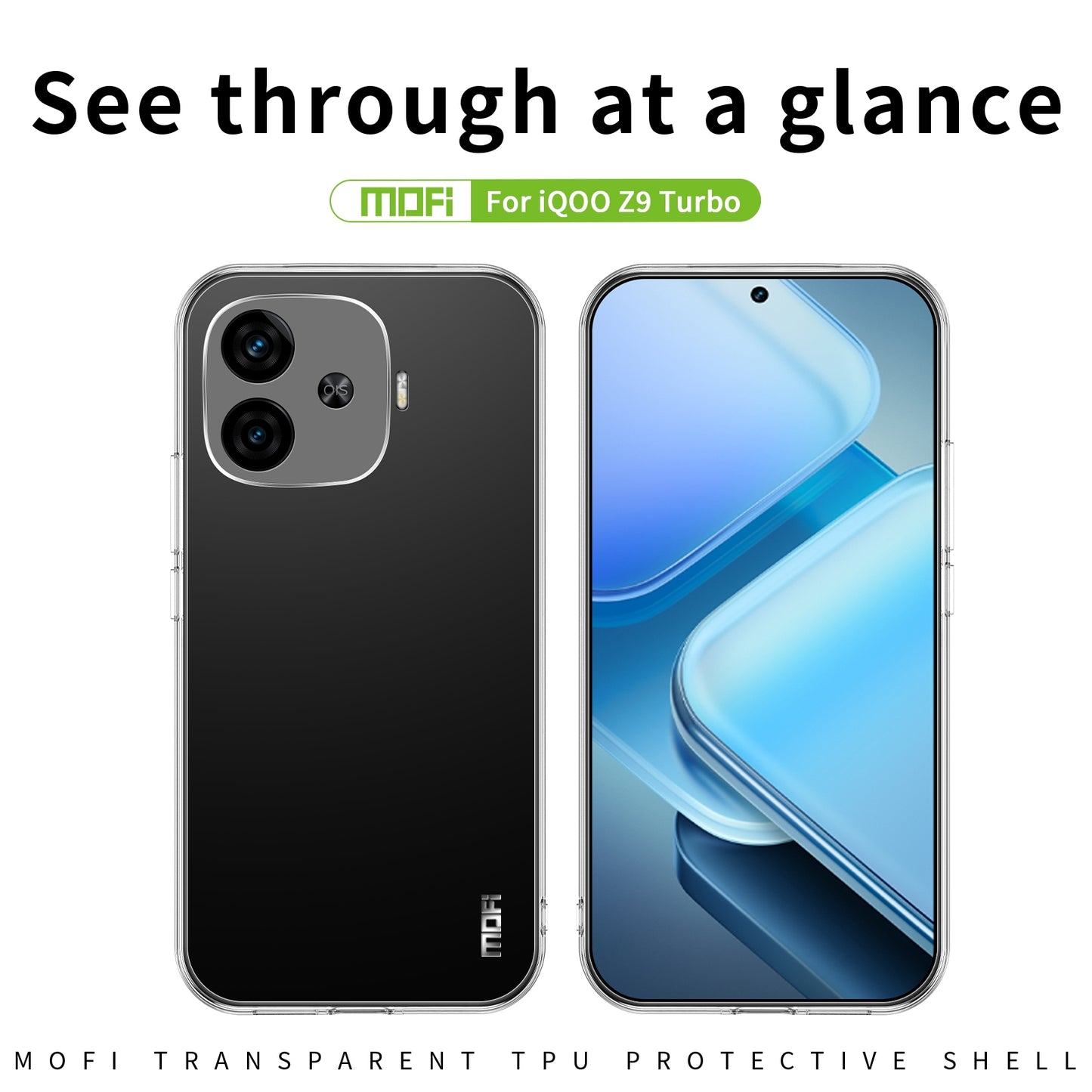 vivo iQOO Z9 Turbo Clear TPU Case - Ultra-Thin, Shockproof, Anti-Yellowing Transparent Soft Protective Cover with Precise Cutouts, Scratch Resistance & Lightweight Design