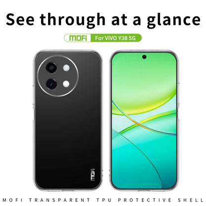 For vivo Y38 5G Clear TPU Case - Ultra-Thin, Shockproof, Anti-Yellowing Transparent Soft Protective Cover with Precise Cutouts, Scratch Resistance & Lightweight Design