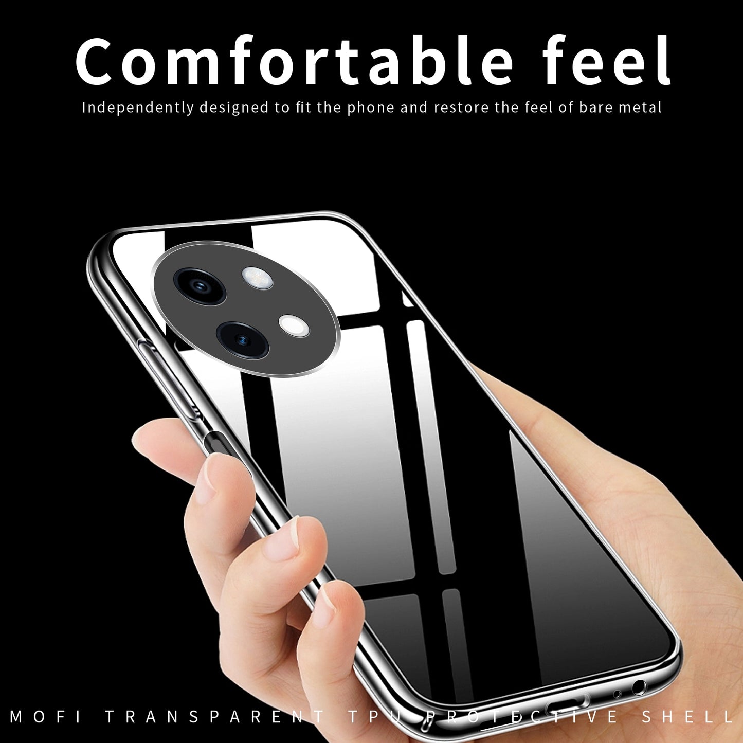 For vivo Y38 5G Clear TPU Case - Ultra-Thin, Shockproof, Anti-Yellowing Transparent Soft Protective Cover with Precise Cutouts, Scratch Resistance & Lightweight Design