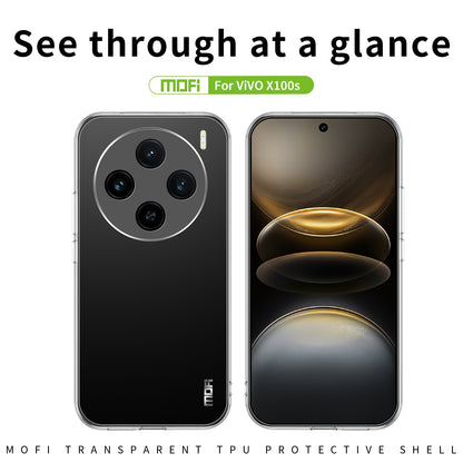 vivo X100s Clear TPU Case - Ultra-Thin, Shockproof, Anti-Yellowing Transparent Soft Protective Cover with Precise Cutouts, Scratch Resistance & Lightweight Design