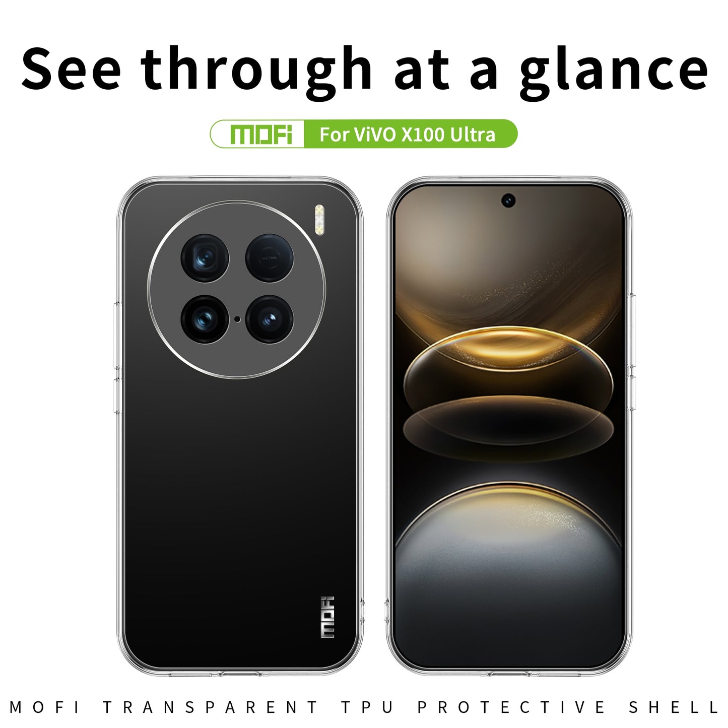 vivo X100 Ultra Clear TPU Case - Ultra-Thin, Shockproof, Anti-Yellowing Transparent Soft Protective Cover with Precise Cutouts, Scratch Resistance & Lightweight Design