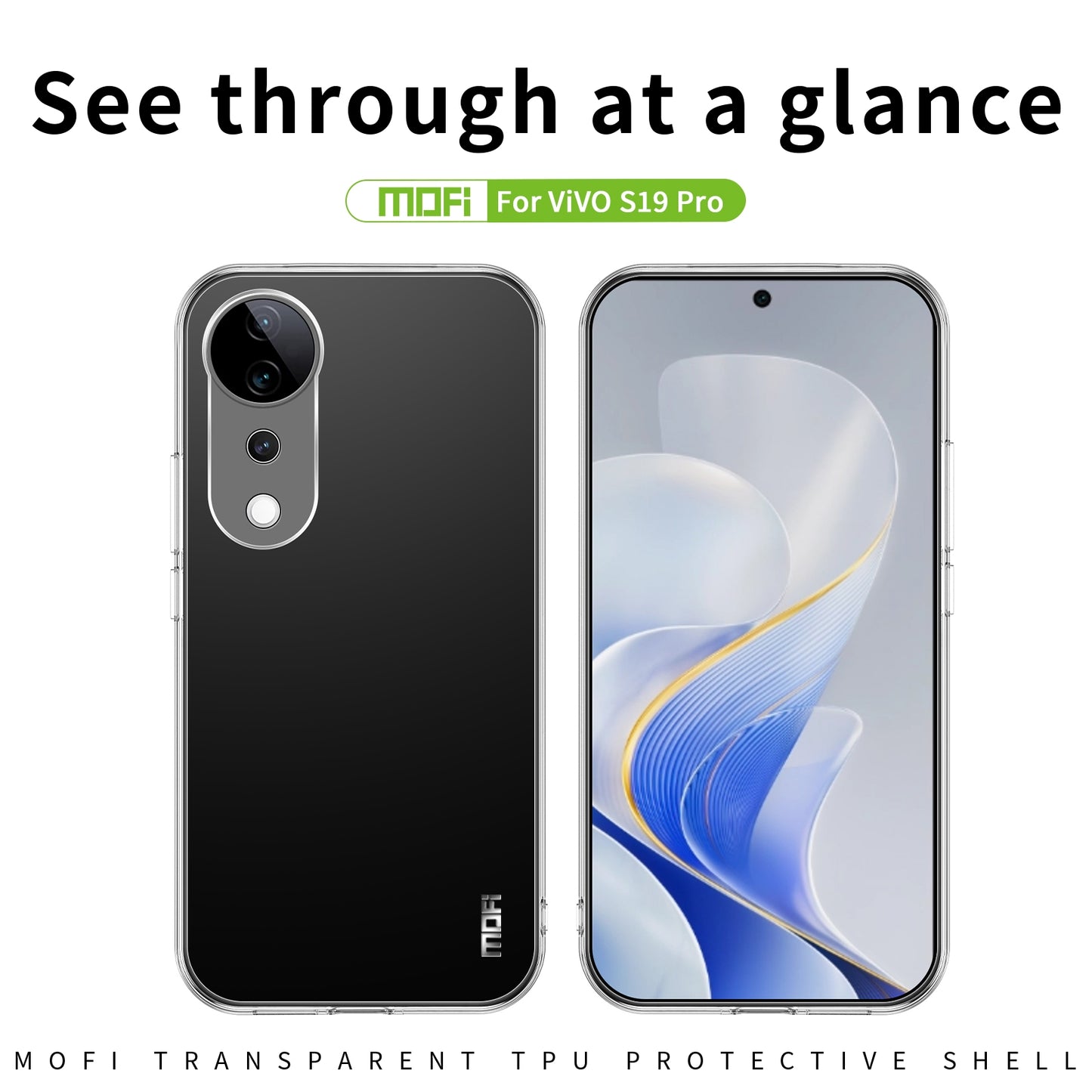 vivo S19 Pro Clear TPU Case - Ultra-Thin, Shockproof, Anti-Yellowing Transparent Soft Protective Cover with Precise Cutouts, Scratch Resistance & Lightweight Design
