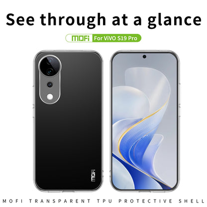 vivo S19 Pro Clear TPU Case - Ultra-Thin, Shockproof, Anti-Yellowing Transparent Soft Protective Cover with Precise Cutouts, Scratch Resistance & Lightweight Design