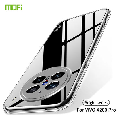 vivo X200 Pro Clear TPU Case - Ultra-Thin, Shockproof, Anti-Yellowing Transparent Soft Protective Cover with Precise Cutouts, Scratch Resistance & Lightweight Design