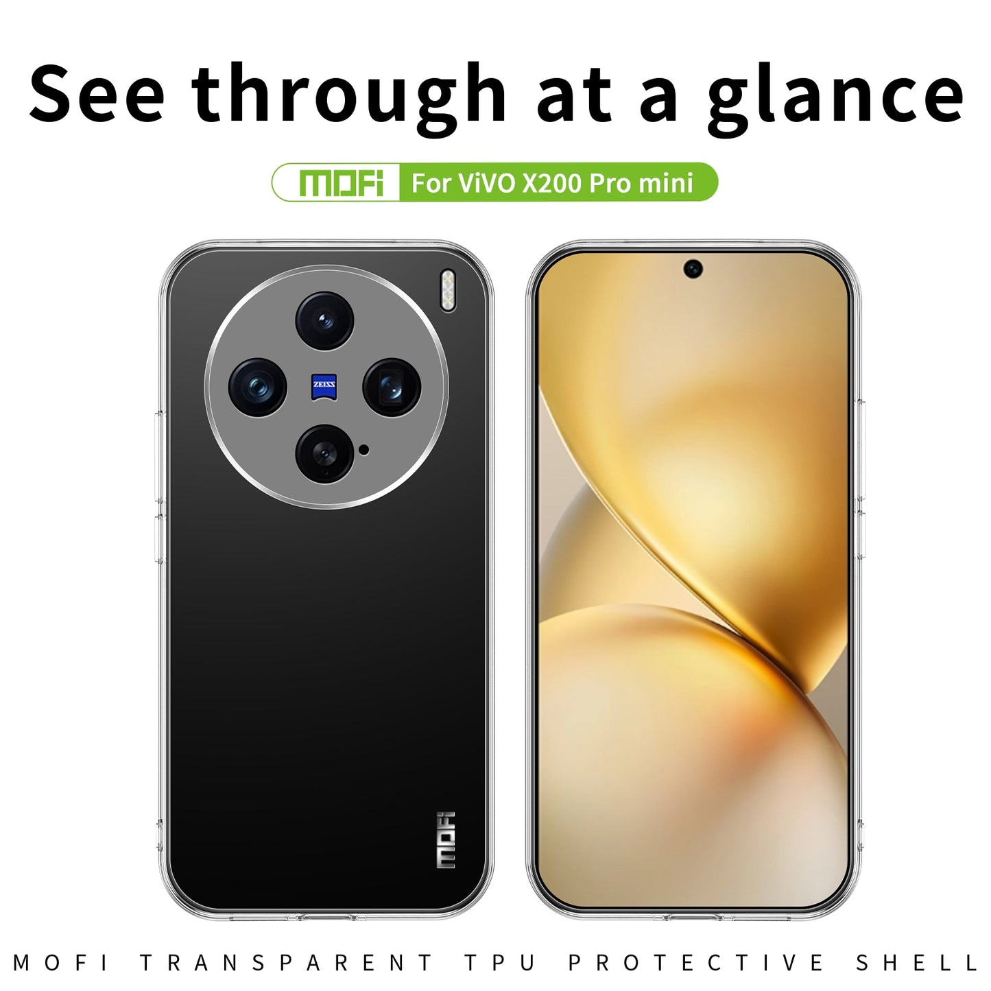 vivo X200 mini Clear TPU Case - Ultra-Thin, Shockproof, Anti-Yellowing Transparent Soft Protective Cover with Precise Cutouts, Scratch Resistance & Lightweight Design
