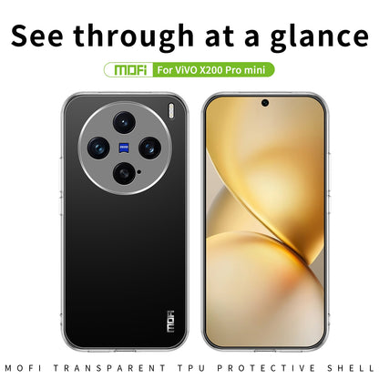 vivo X200 mini Clear TPU Case - Ultra-Thin, Shockproof, Anti-Yellowing Transparent Soft Protective Cover with Precise Cutouts, Scratch Resistance & Lightweight Design
