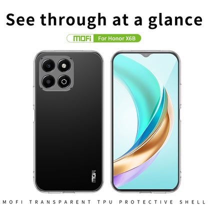 Honor X6b Clear TPU Case - Ultra-Thin, Shockproof, Anti-Yellowing Transparent Soft Protective Cover with Precise Cutouts, Scratch Resistance & Lightweight Design