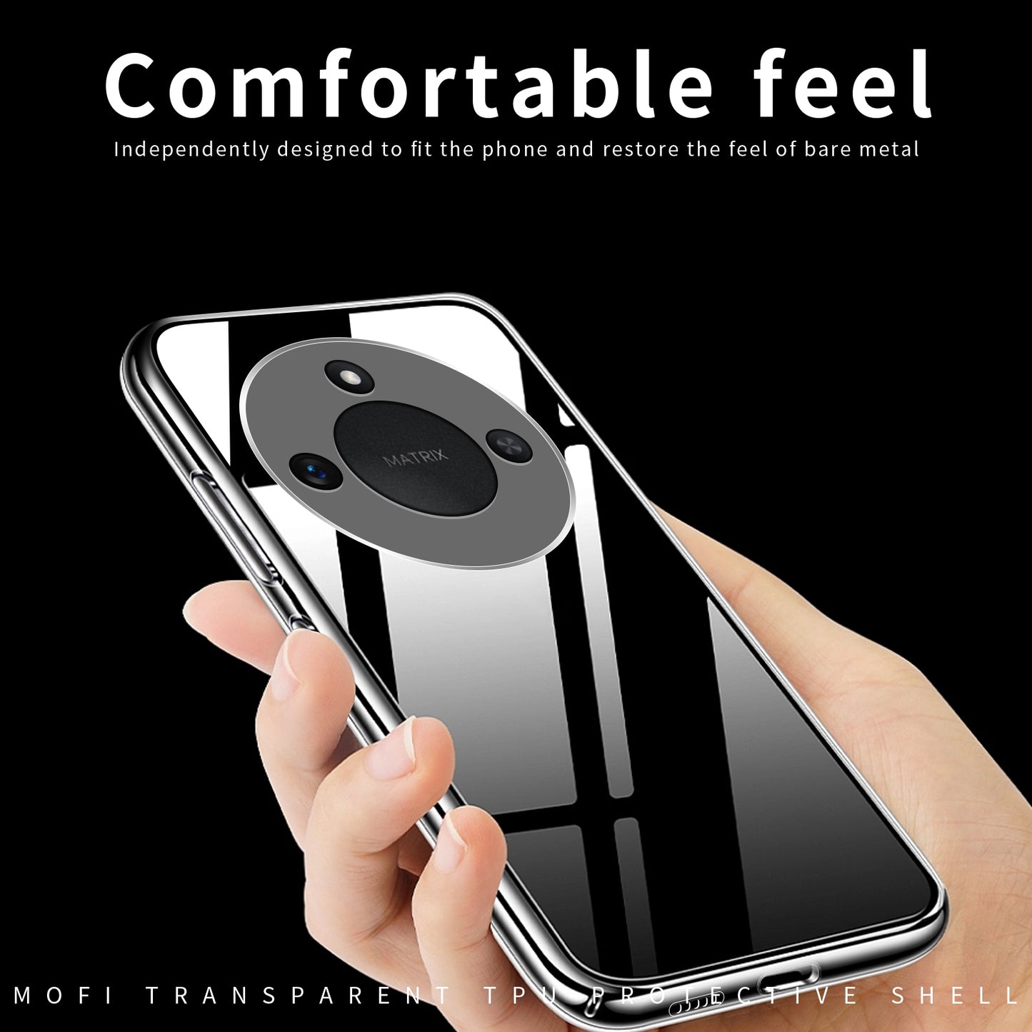 Honor X60 Clear TPU Case - Ultra-Thin, Shockproof, Anti-Yellowing Transparent Soft Protective Cover with Precise Cutouts, Scratch Resistance & Lightweight Design