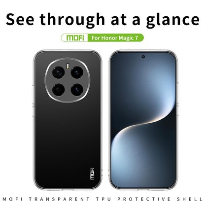 Honor Magic7 Clear TPU Case - Ultra-Thin, Shockproof, Anti-Yellowing Transparent Soft Protective Cover with Precise Cutouts, Scratch Resistance & Lightweight Design