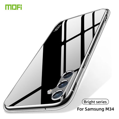Samsung Galaxy M34 5G Clear TPU Case - Ultra-Thin, Shockproof, Anti-Yellowing Transparent Soft Protective Cover with Precise Cutouts, Scratch Resistance & Lightweight Design