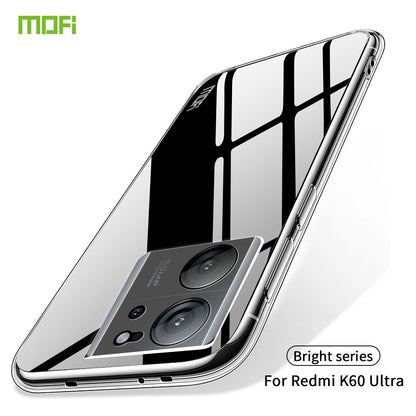 Xiaomi Redmi K60 Ultra Clear TPU Case - Ultra-Thin, Shockproof, Anti-Yellowing Transparent Soft Protective Cover with Precise Cutouts, Scratch Resistance & Lightweight Design