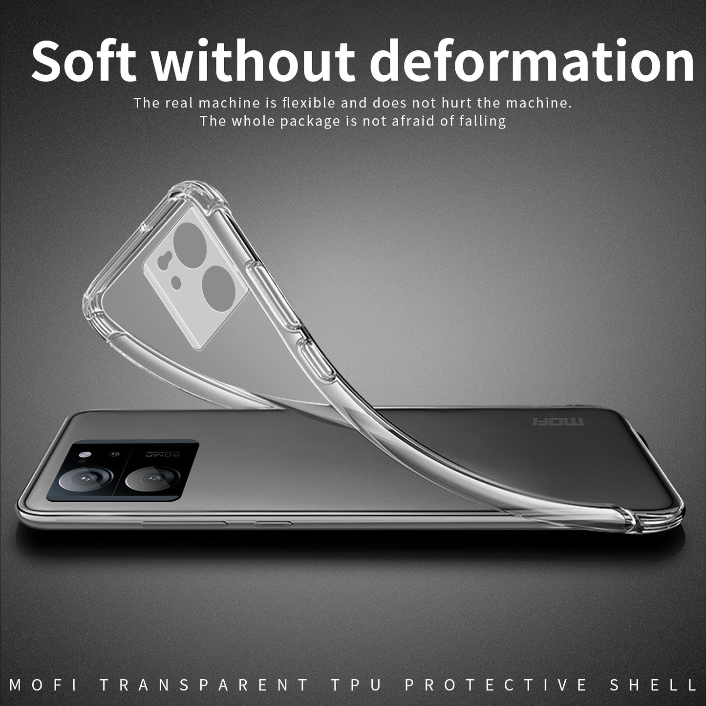 Xiaomi 13T/13T Pro Clear TPU Case - Ultra-Thin, Shockproof, Anti-Yellowing Transparent Soft Protective Cover with Precise Cutouts, Scratch Resistance & Lightweight Design