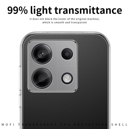 Xiaomi Redmi Note 13 Pro 5G Clear TPU Case - Ultra-Thin, Shockproof, Anti-Yellowing Transparent Soft Protective Cover with Precise Cutouts, Scratch Resistance & Lightweight Design
