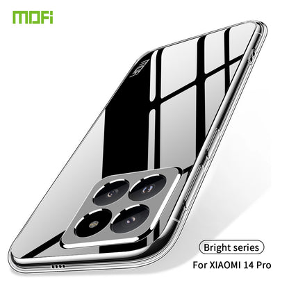 Xiaomi 14 Pro Clear TPU Case - Ultra-Thin, Shockproof, Anti-Yellowing Transparent Soft Protective Cover with Precise Cutouts, Scratch Resistance & Lightweight Design