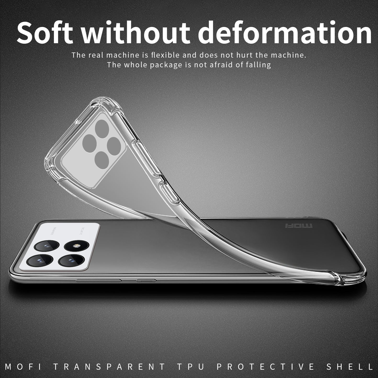 Xiaomi Redmi K70/K70 Pro Clear TPU Case - Ultra-Thin, Shockproof, Anti-Yellowing Transparent Soft Protective Cover with Precise Cutouts, Scratch Resistance & Lightweight Design