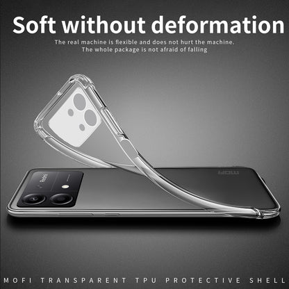 Xiaomi Redmi Note 13R Pro Clear TPU Case - Ultra-Thin, Shockproof, Anti-Yellowing Transparent Soft Protective Cover with Precise Cutouts, Scratch Resistance & Lightweight Design