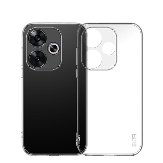 Xiaomi Redmi Turbo 3 Clear TPU Case - Ultra-Thin, Shockproof, Anti-Yellowing Transparent Soft Protective Cover with Precise Cutouts, Scratch Resistance & Lightweight Design