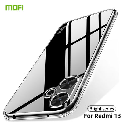 Xiaomi Redmi 13 Clear TPU Case - Ultra-Thin, Shockproof, Anti-Yellowing Transparent Soft Protective Cover with Precise Cutouts, Scratch Resistance & Lightweight Design