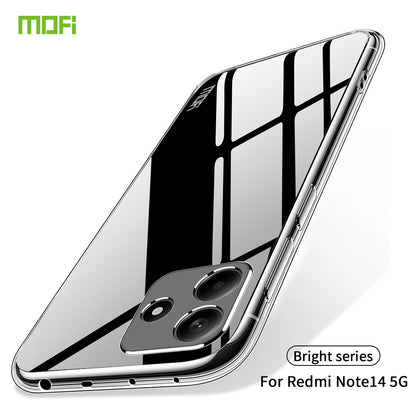 Xiaomi Redmi Note 14 5G Clear TPU Case - Ultra-Thin, Shockproof, Anti-Yellowing Transparent Soft Protective Cover with Precise Cutouts, Scratch Resistance & Lightweight Design
