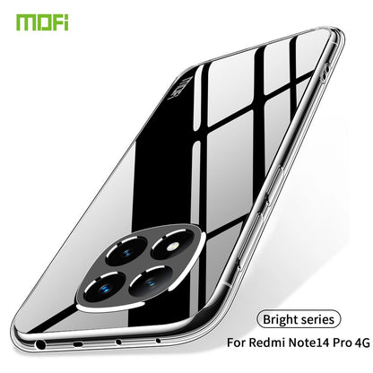 Redmi Note 14 Pro 4G Clear TPU Case - Ultra-Thin, Shockproof, Anti-Yellowing Transparent Soft Protective Cover with Precise Cutouts, Scratch Resistance & Lightweight Design