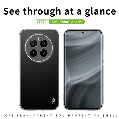 Realme GT5 Pro Clear TPU Case - Ultra-Thin, Shockproof, Anti-Yellowing Transparent Soft Protective Cover with Precise Cutouts, Scratch Resistance & Lightweight Design