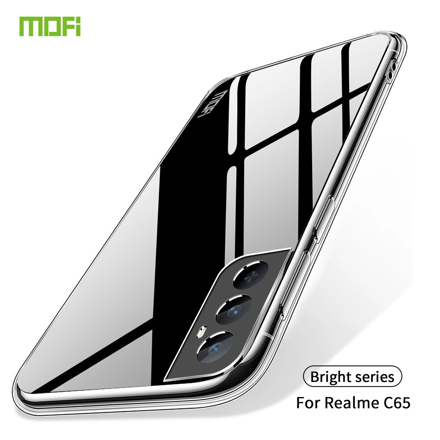 Realme C65 Clear TPU Case - Ultra-Thin, Shockproof, Anti-Yellowing Transparent Soft Protective Cover with Precise Cutouts, Scratch Resistance & Lightweight Design