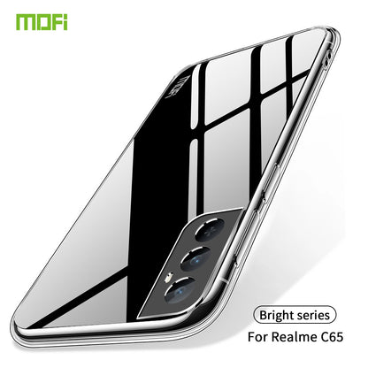 Realme C65 Clear TPU Case - Ultra-Thin, Shockproof, Anti-Yellowing Transparent Soft Protective Cover with Precise Cutouts, Scratch Resistance & Lightweight Design