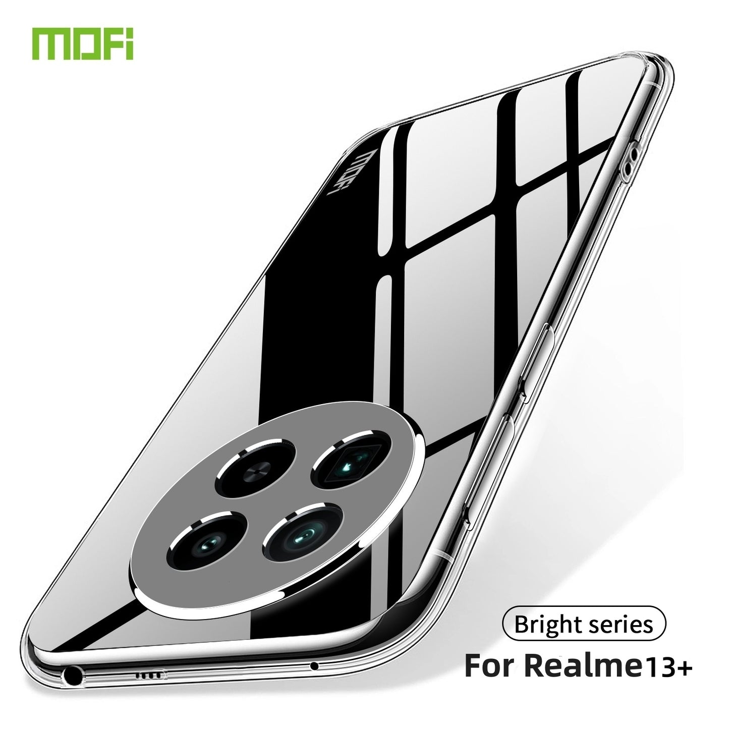 Realme 13+ Clear TPU Case - Ultra-Thin, Shockproof, Anti-Yellowing Transparent Soft Protective Cover with Precise Cutouts, Scratch Resistance & Lightweight Design