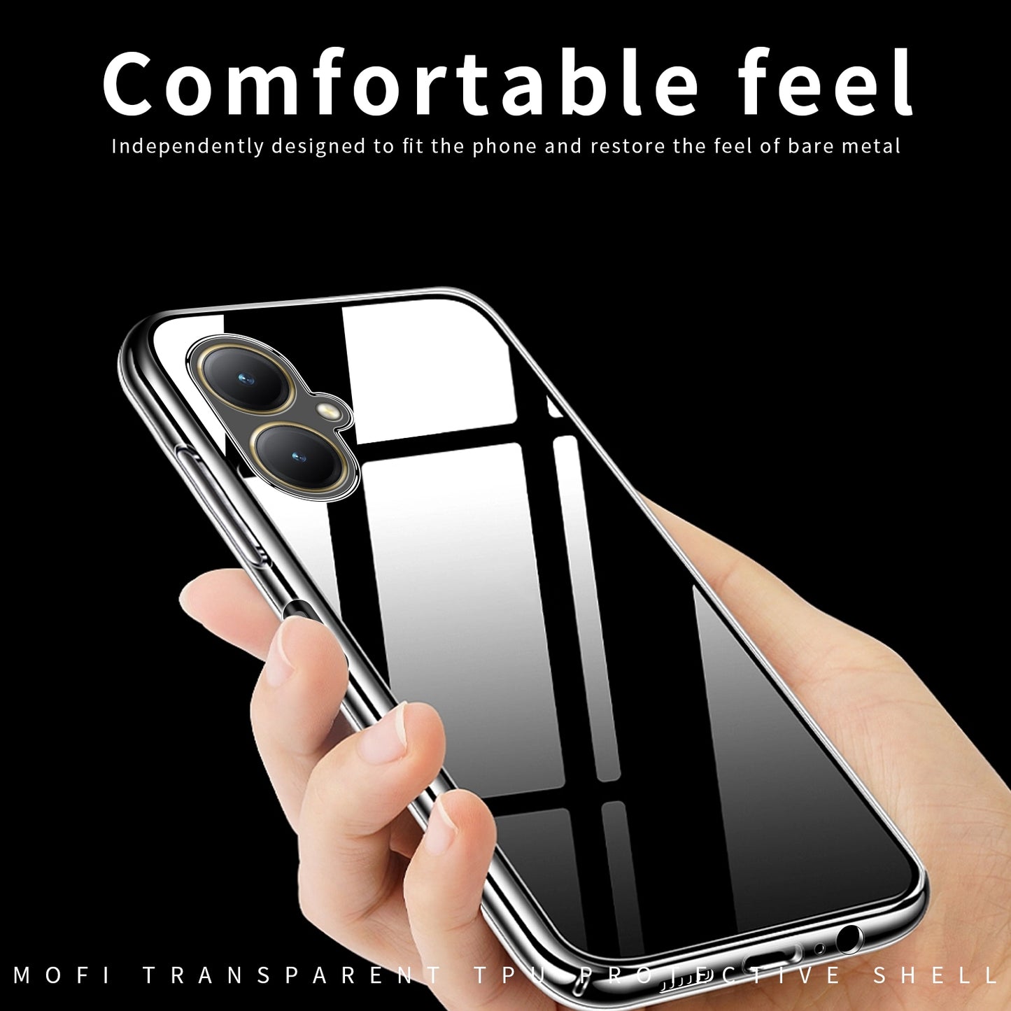 For vivo Y35+/Y35M+ Clear TPU Case - Ultra-Thin, Shockproof, Anti-Yellowing Transparent Soft Protective Cover with Precise Cutouts, Scratch Resistance & Lightweight Design