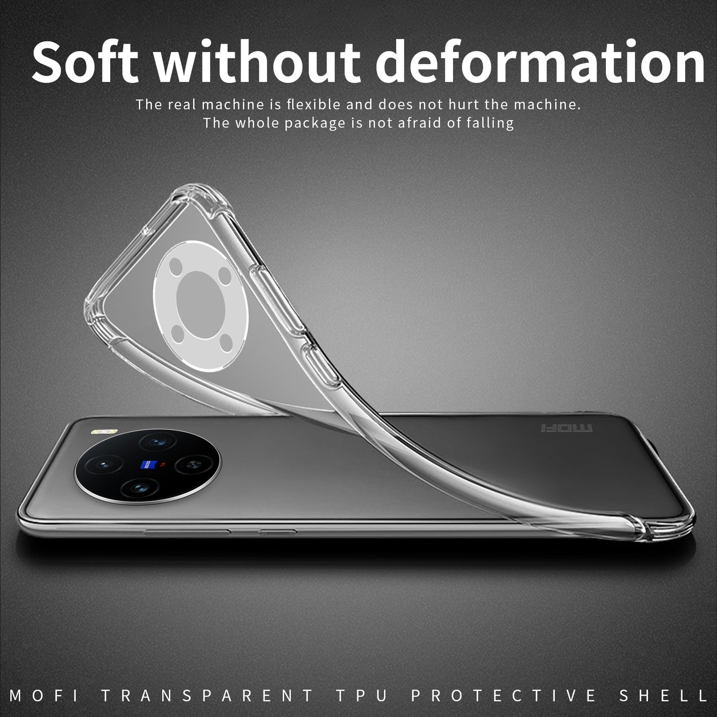 vivo X100 Clear TPU Case - Ultra-Thin, Shockproof, Anti-Yellowing Transparent Soft Protective Cover with Precise Cutouts, Scratch Resistance & Lightweight Design