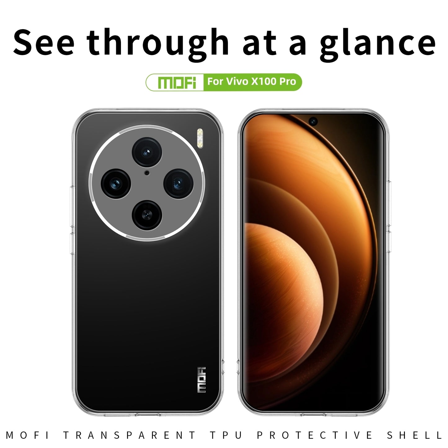 vivo X100 Pro Clear TPU Case - Ultra-Thin, Shockproof, Anti-Yellowing Transparent Soft Protective Cover with Precise Cutouts, Scratch Resistance & Lightweight Design