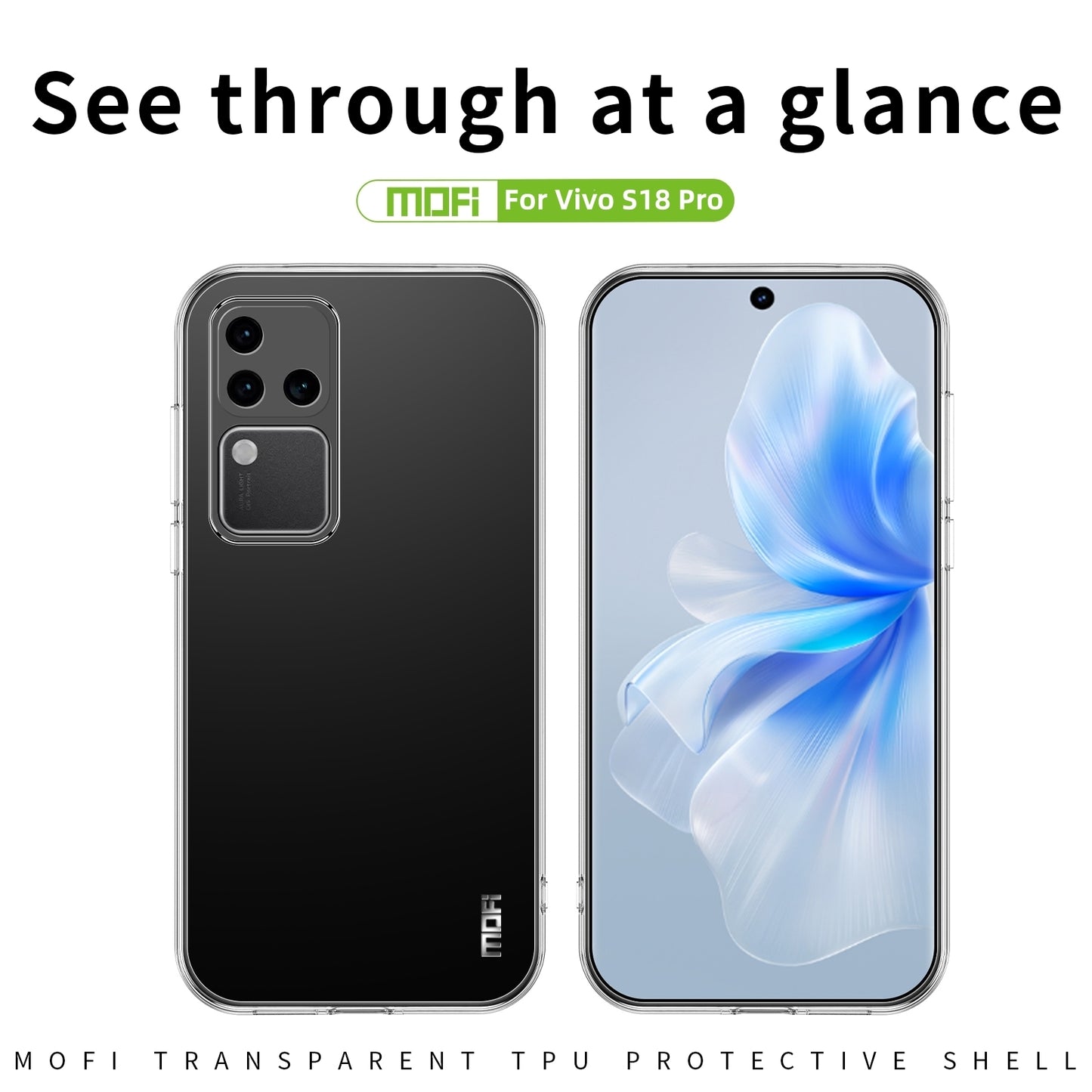 vivo S18 Pro Clear TPU Case - Ultra-Thin, Shockproof, Anti-Yellowing Transparent Soft Protective Cover with Precise Cutouts, Scratch Resistance & Lightweight Design