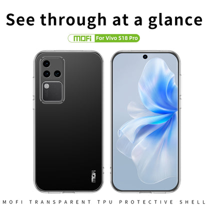 vivo S18 Pro Clear TPU Case - Ultra-Thin, Shockproof, Anti-Yellowing Transparent Soft Protective Cover with Precise Cutouts, Scratch Resistance & Lightweight Design