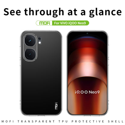 vivo iQOO Neo9/9 Pro Clear TPU Case - Ultra-Thin, Shockproof, Anti-Yellowing Transparent Soft Protective Cover with Precise Cutouts, Scratch Resistance & Lightweight Design