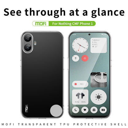 Nothing CMF Phone 1 Clear TPU Case - Ultra-Thin, Shockproof, Anti-Yellowing Transparent Soft Protective Cover with Precise Cutouts, Scratch Resistance & Lightweight Design