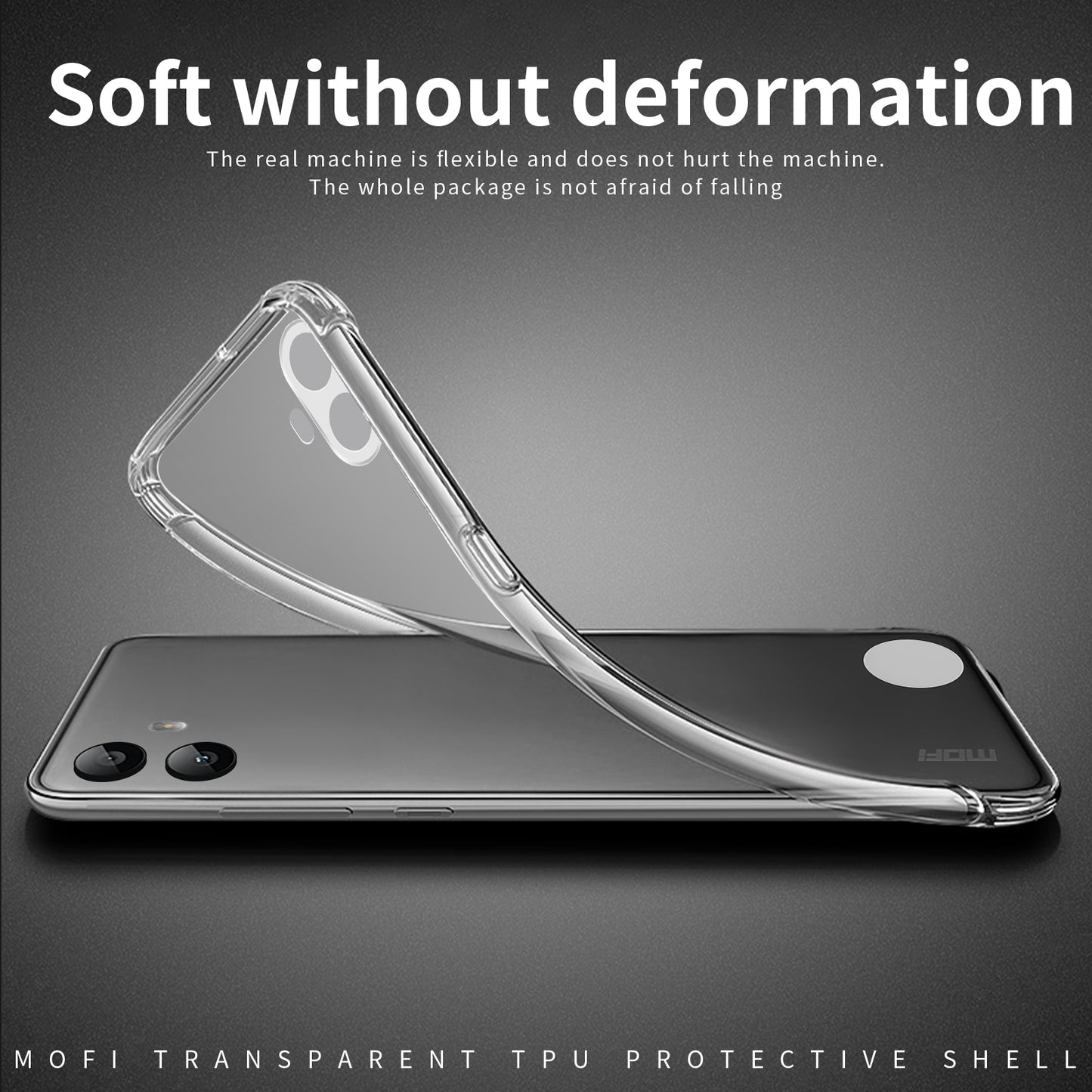 Nothing CMF Phone 1 Clear TPU Case - Ultra-Thin, Shockproof, Anti-Yellowing Transparent Soft Protective Cover with Precise Cutouts, Scratch Resistance & Lightweight Design