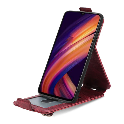 Samsung Galaxy A25 5G Zipper Wallet Case - Vertical Flip Leather Phone Cover with Multiple Card Slots and Stand