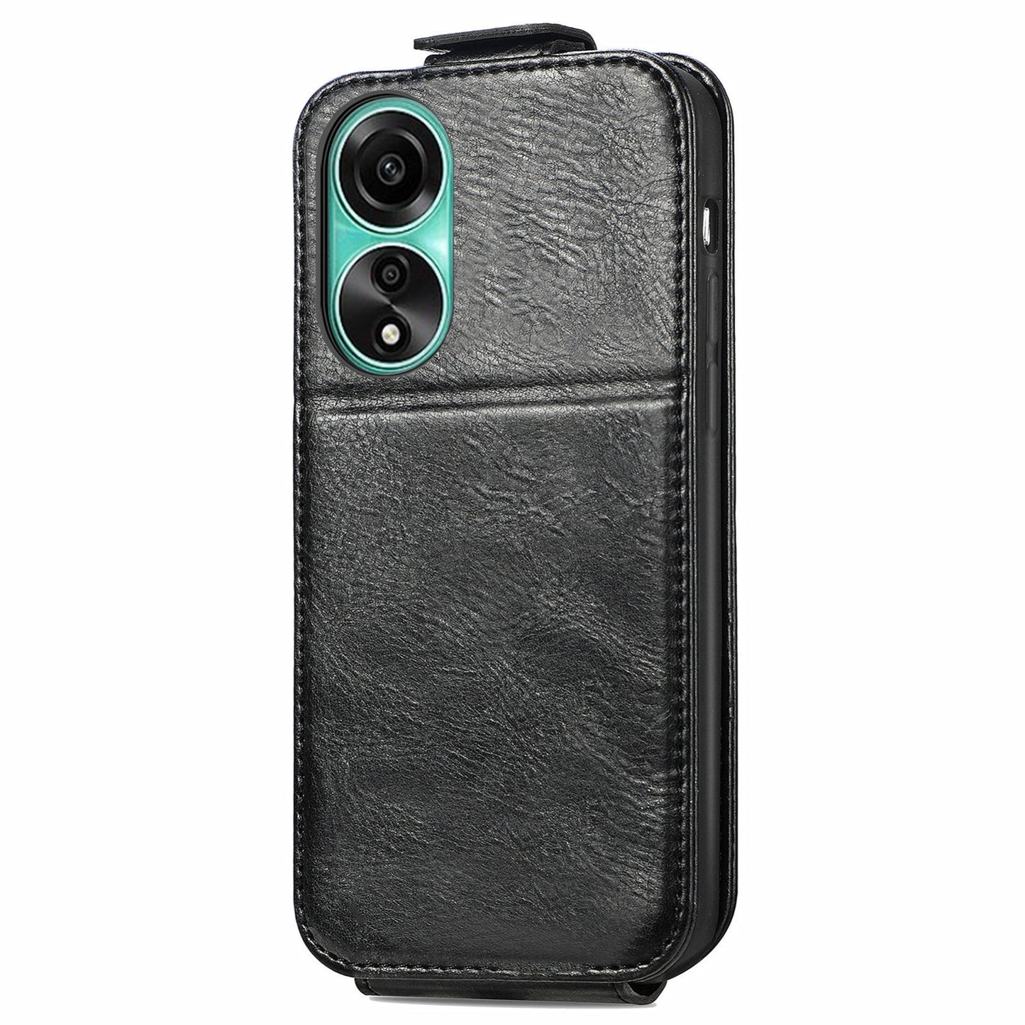 OPPO A78 4G Zipper Wallet Case - Vertical Flip Leather Phone Cover with Multiple Card Slots and Stand