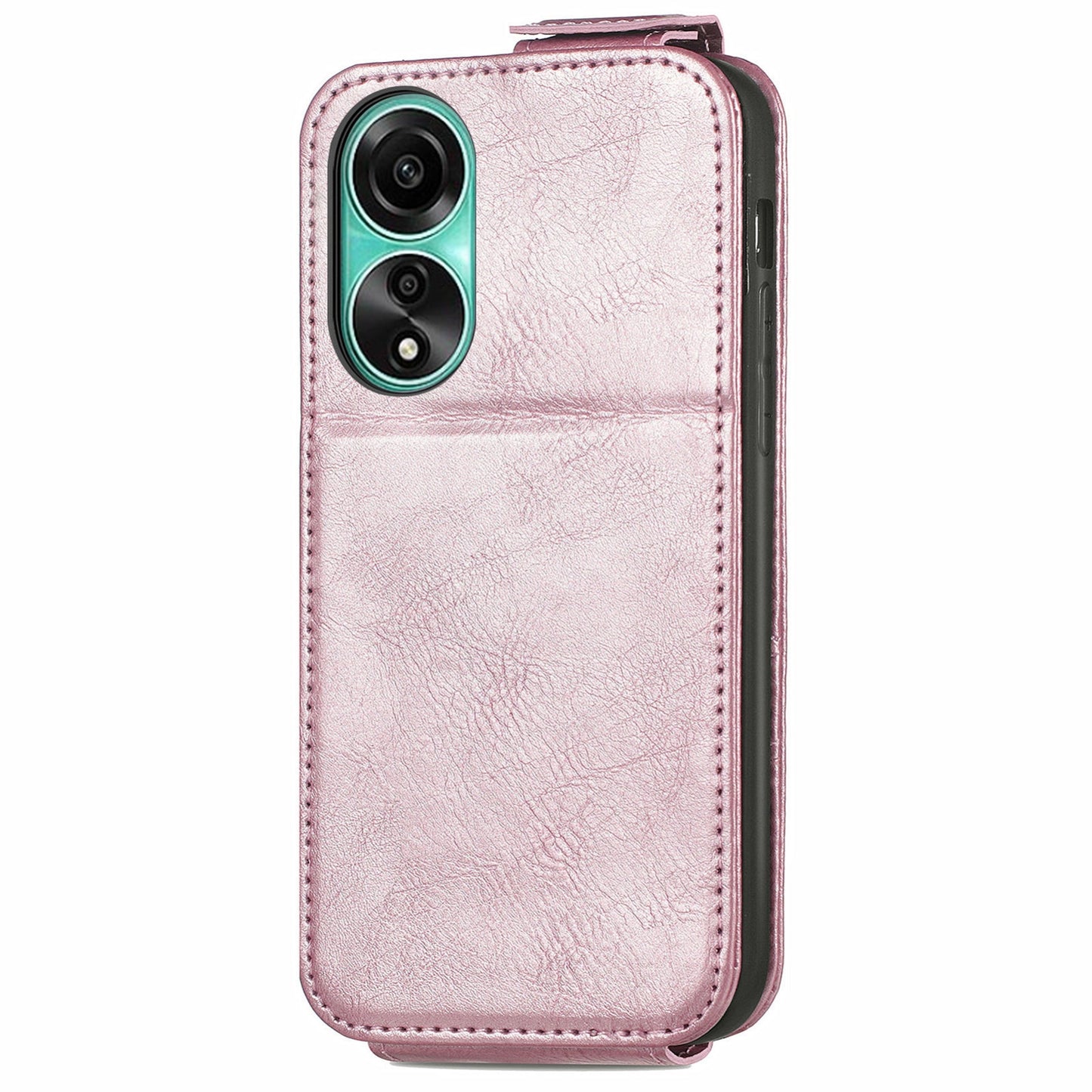 OPPO A78 4G Zipper Wallet Case - Vertical Flip Leather Phone Cover with Multiple Card Slots and Stand