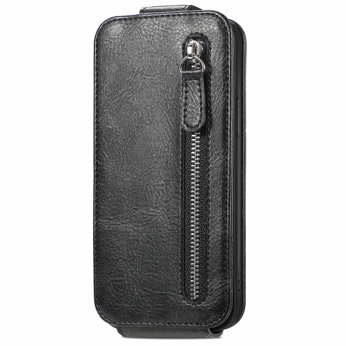 OPPO Reno 10 Pro 5G Zipper Wallet Case - Vertical Flip Leather Phone Cover with Multiple Card Slots and Stand