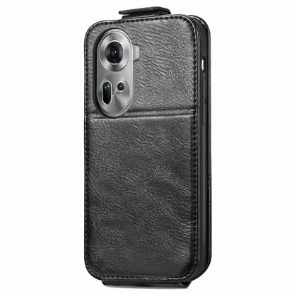 OPPO Reno11 EU Zipper Wallet Case - Vertical Flip Leather Phone Cover with Multiple Card Slots and Stand