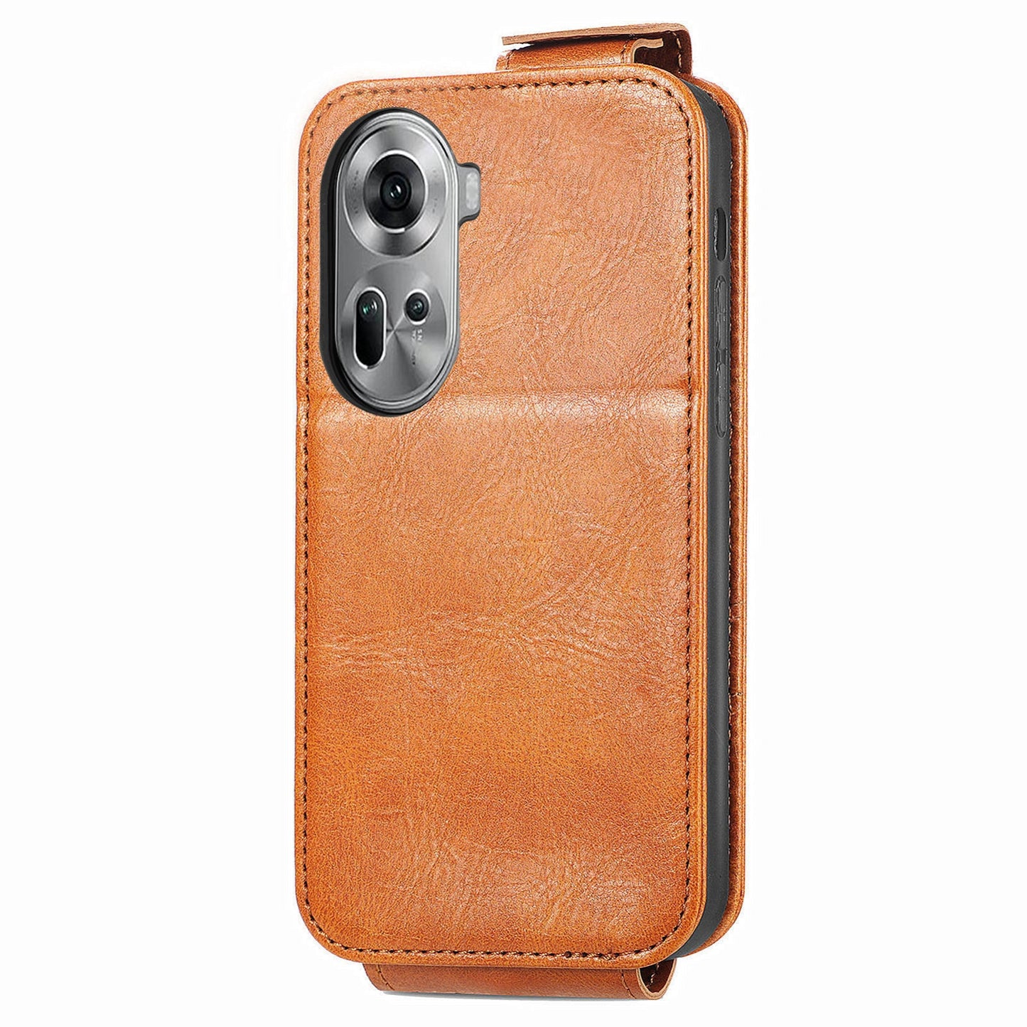 OPPO Reno11 EU Zipper Wallet Case - Vertical Flip Leather Phone Cover with Multiple Card Slots and Stand