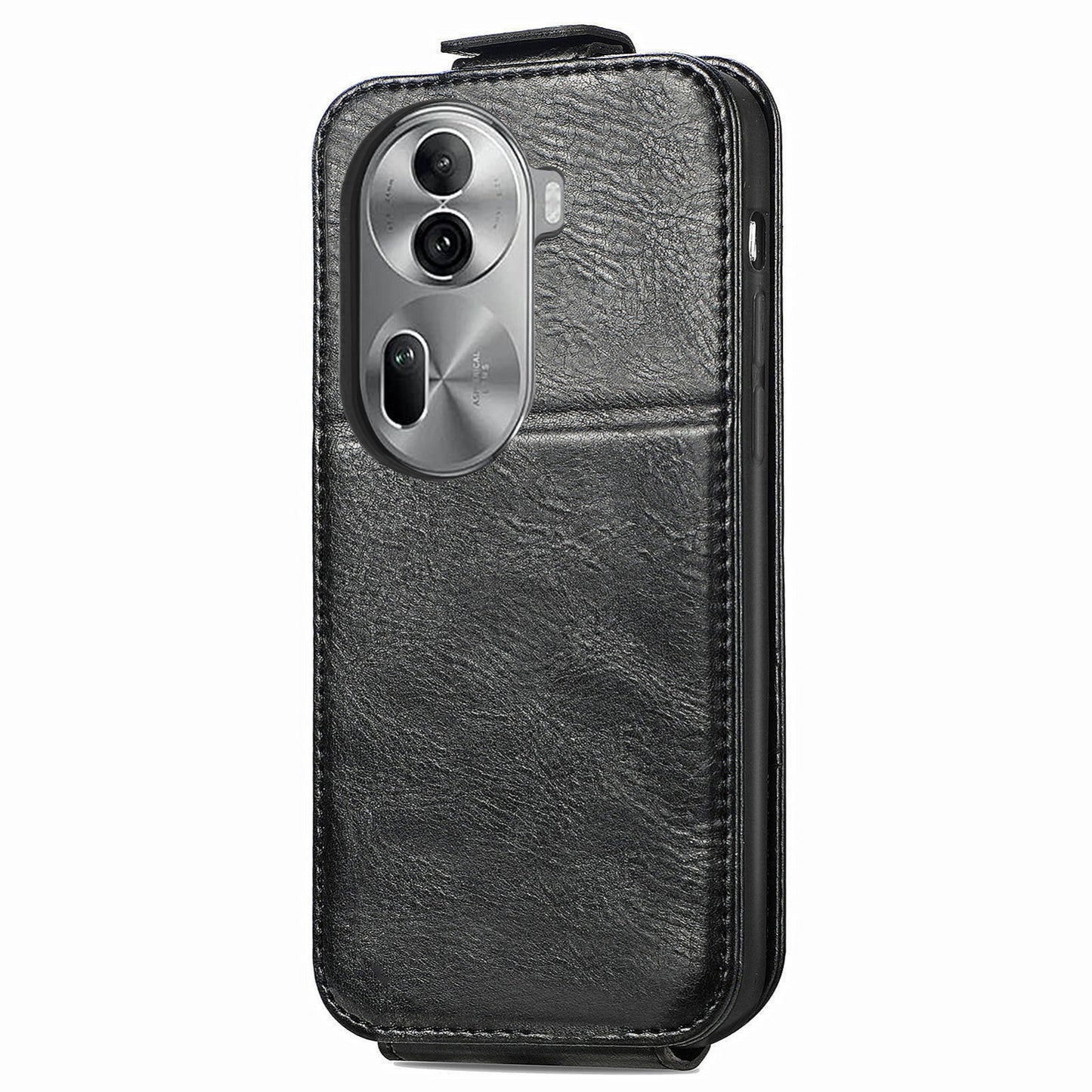 OPPO Reno11 Pro EU Zipper Wallet Case - Vertical Flip Leather Phone Cover with Multiple Card Slots and Stand