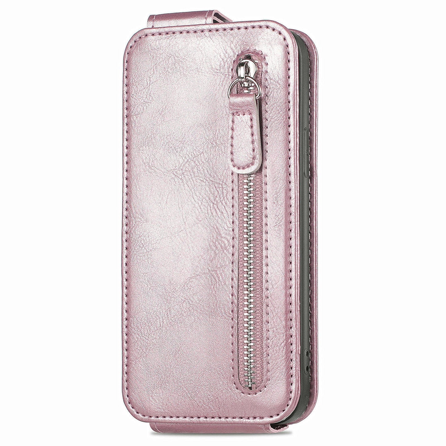 OPPO Reno11 Pro EU Zipper Wallet Case - Vertical Flip Leather Phone Cover with Multiple Card Slots and Stand
