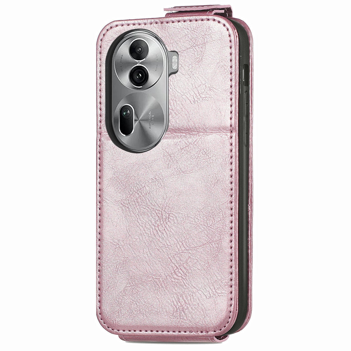 OPPO Reno11 Pro EU Zipper Wallet Case - Vertical Flip Leather Phone Cover with Multiple Card Slots and Stand