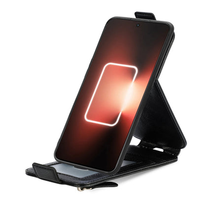 Realme GT Neo 5 Zipper Wallet Case - Vertical Flip Leather Phone Cover with Multiple Card Slots and Stand