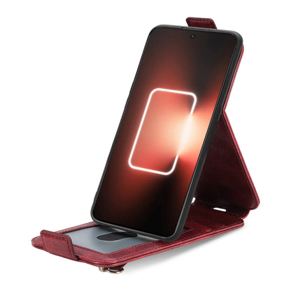 Realme GT Neo 5 Zipper Wallet Case - Vertical Flip Leather Phone Cover with Multiple Card Slots and Stand